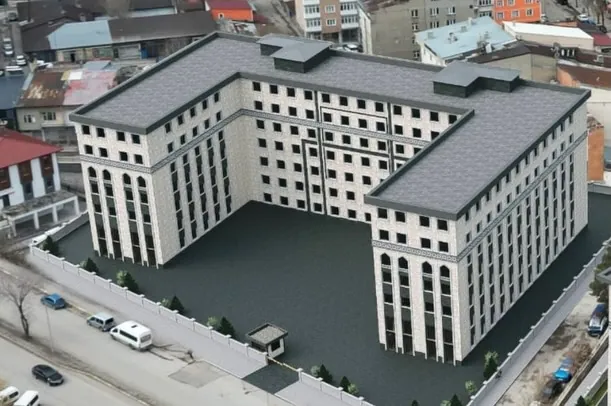 Yeni Borsa Binası ve İş Merkezi Kompleksi'nin üç boyutlu görseli